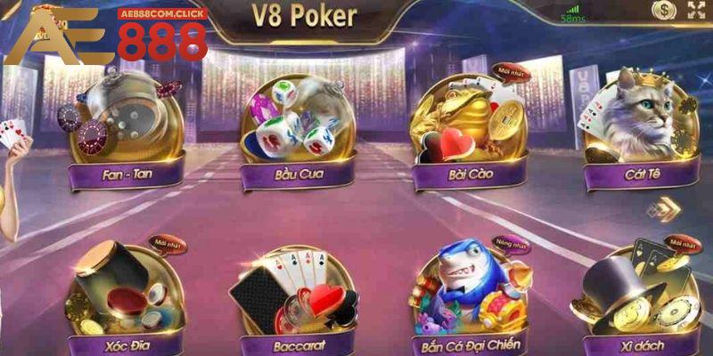 Chơi game cá cược tại sảnh V8 Poker an toàn bảo mật